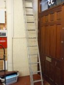 Metal two section ladder