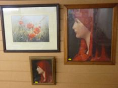 After HENNA print - two ladies in red etc