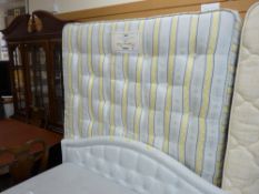 Double divan bed base with Courts Regency ortho 1000 pocket mattress and headboard
