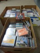 Three boxes containing very large quantity of CDs - easy listening, Frank Sinatra etc, approx two