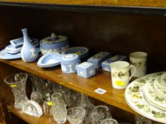 Small quantity of Royal Doulton 'Larchmont' teaware and a parcel of Wedgwood Jasperware