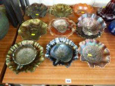 Excellent carnival glass collection in various colours