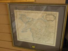 Printed MORDEN map of North Wales