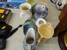 Parcel of mainly Staffs vases including Crown Devon etc