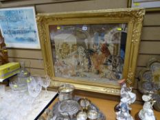 Fine tapestry in a gilt frame