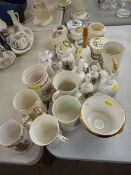 Commemorative trinket boxes, bells, tankards etc