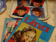 Vintage comics - 'Tina', 'Pop Swap' and a Beatles tea tray