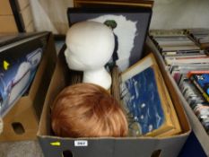 Parcel of treen, paintings etc
