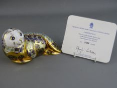 Royal Crown Derby limited edition (1489/4500) 'Harbour Seal' paperweight