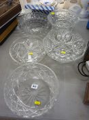 Parcel of heavy glass bowls