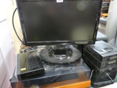 Kenmark 19 ins LCD DVD/TV, an Amstrad compact hifi system and vintage turntable for restoration E/T