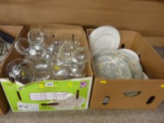 Box of good wine glasses and other glassware
