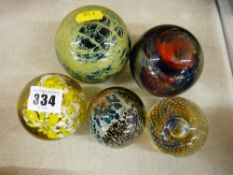 Mdina paperweight, Caithness and others