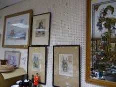 F ROBSON vintage prints of York and a parcel of other paintings and prints