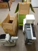 Boxed projector and associated items