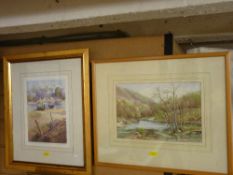 JEFFEREYS limited edition print - Abersoch and a watercolour - river scene