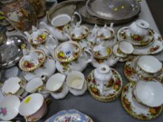 Large parcel of Royal Albert 'Old Country Roses' teaware