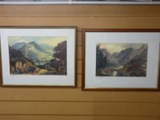 Two vintage Conwy Valley scene prints