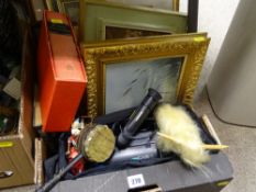 Parcel of paintings, prints, Samsung video camera etc