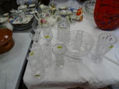 Quantity of quality drinking and other glassware including decanter with stopper
