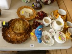 Parcel of mixed porcelain, plaques etc