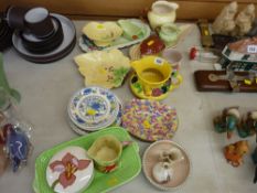 Parcel of mixed porcelain including Poole, Carltonware, Green Leaf, Royal Winton Grimwades, Mason