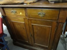 A vintage teak narrow glazed sliding door bookcase & contents Condition Report: please request* *