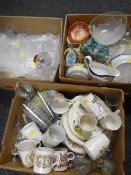 Collection of china, mainly drinking glasses including royal commemorative ware ETC Condition