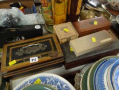 A vintage deed tin & sundry vintage boxes ETC Condition Report: please request* *Condition is not