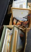 Three boxes of various art work & artist's equipment, prints ETC Condition Report: please