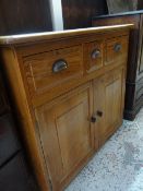 A pine sideboard base with two cupboards & two drawers Condition Report: please request* *