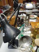 A vintage black anglepoise lamp by Horstman & another ETC Condition Report: please request* *