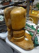 A vintage milner's wooden double-action-screw hat-stretcher Condition Report: please request* *