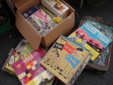 Interesting parcel of mid-century board games including TV themed examples ETC Condition Report: