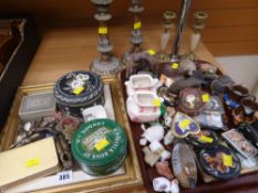 A parcel of trinkets, candlesticks, metalware ETC Condition Report: please request* *Condition is