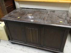 A linen fold blanket box Condition Report: please request* *Condition is not stated in this type