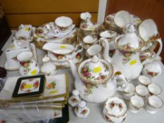 A large quantity of Royal Albert 'Old Country Roses' coffee, tea & dinnerware ETC Condition