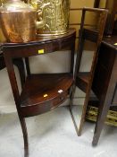 An antique corner wash-stand & a mirror Condition Report: please request* *Condition is not stated