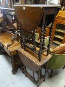 Two small vintage barley-twist gate-leg tables Condition Report: please request* *Condition is not