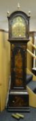 Thomas Marsh of London 8-day chinoiserie decorated longcase clock, the brass face with Roman numeral