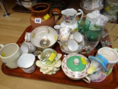 A parcel of mixed china including Crown Devon lustre bowl Condition Report: please request* *