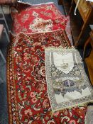 A parcel of three various patterned rugs Condition Report: please request* *Condition is not