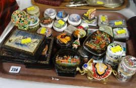 A collection of small table boxes Condition Report: please request* *Condition is not stated in this