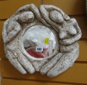 A study pottery figural framed bathroom mirror Condition Report: please request* *Condition is not