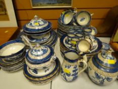 A quantity of Booth's 'Old Willow' blue and white tableware Condition Report: please request* *