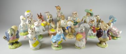 A collection of nineteen Beswick Beatrix Potter figures including good 'gold back-stamp' examples (