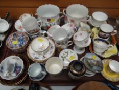 A quantity of mixed china including Pratt-ware pot lid, Continental Famille Rose-type jar & cover,