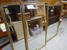 Three modern large gilt framed wall mirrors Condition Report: please request* *Condition is not
