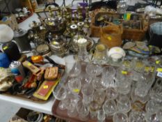 Quantity of mixed glassware, pottery, large parcel of EPNS & 'garage' items ETC Condition Report: