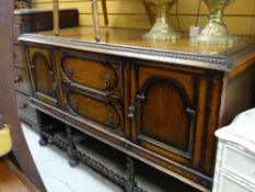 A vintage barley-twist sideboard Condition Report: please request* *Condition is not stated in